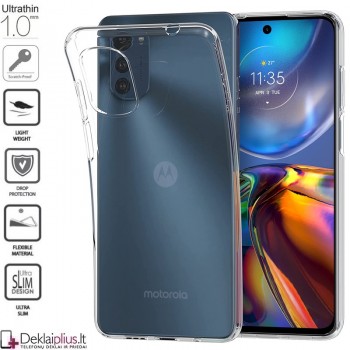 Silikoninis dėklas 1.0 mm storio - permatomas (Motorola Moto E32/E32S)